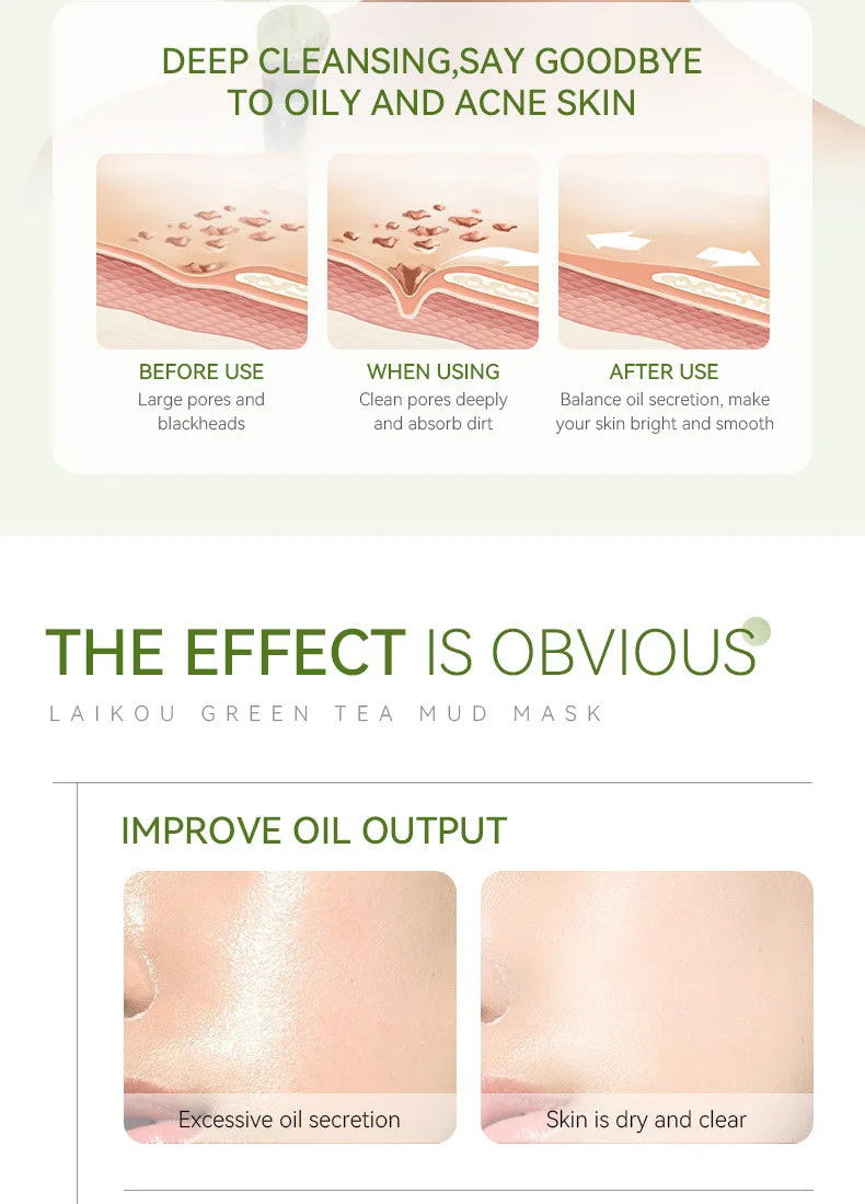 2x Cleansing Pack - Green Tea Mud Mask Stick - Best Mud